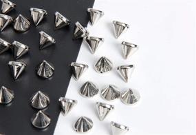 img 1 attached to 📿 200 Bullet Spike Cone Studs for Bags & Shoes Embellishment, DIY Crafts, Purse Feet Spike, Cool Rivets Punk, Silver, 10mm – Optimize Your Search