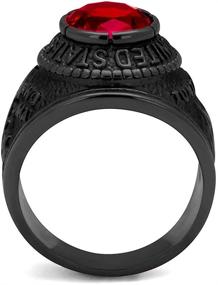 img 1 attached to Customizable Marines Ring - Free Engraving + Polished Stainless Steel or Gold Plating