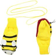 🐝 kidorable yellow bee knit mittens with soft acrylic, playful wings, and antennae logo