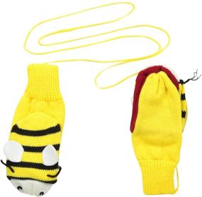 img 1 attached to 🐝 Kidorable Yellow Bee Knit Mittens with Soft Acrylic, Playful Wings, and Antennae