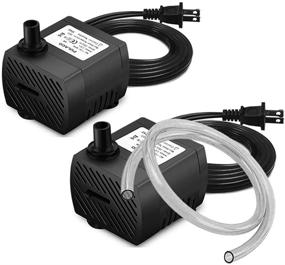 img 4 attached to 🐠 PULACO 2 Pcs Mini Submersible Water Pump (95GPH 5W): Ideal for Aquarium Fish Tank, Pond, Fountain, and Hydroponics