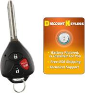 🔑 discount keyless uncut car remote fob ignition key replacement for toyota rav4 scion xb hyq12bby logo