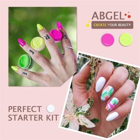 img 1 attached to 💅 Ab Gel One Step Gel Nail Polish Kit with UV Light, Multi-color Glitter White Orange Fluorescent Green Hot Pink Soak Off Gel Nail Polish Set, At-Home All in One Manicure Starter Kit