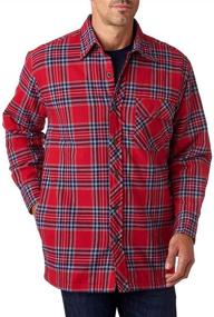 img 1 attached to Backpacker Flannel Quilt Lined Jacket Men's Clothing
