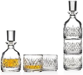 img 3 attached to 🥃 Whiskey Decanter Glasses by Godinger - Stackable and SEO-Friendly