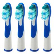 🦷 oral b sonic complete replacement toothbrush heads - 4 pack refills - oralb braun compatible brush heads for sonic, sonic complete & vitality sonic oral-b electric base logo