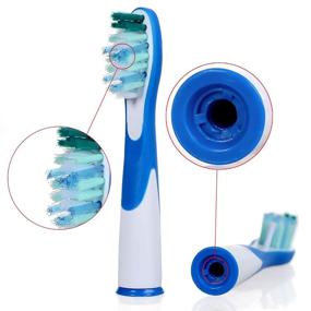 img 2 attached to 🦷 Oral B Sonic Complete Replacement Toothbrush Heads - 4 Pack Refills - Oralb Braun Compatible Brush Heads for Sonic, Sonic Complete & Vitality Sonic Oral-B Electric Base