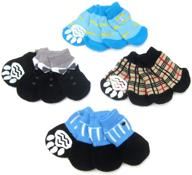 🐾 alfie pet - sawyer 4 set of 4 dog paw protection indoor socks: keep your dog's paws safe and comfy! логотип