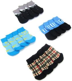 img 3 attached to 🐾 Alfie Pet - Sawyer 4 Set of 4 Dog Paw Protection Indoor Socks: Keep Your Dog's Paws Safe and Comfy!