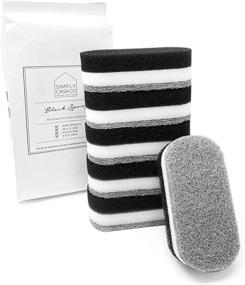 img 4 attached to Efficient Cleaning Companion: SIMPLYCASA Modern Kitchen Dish Cleaning 🧽 Sponges (Pack of 6) - Non Scratch & Quick Dry