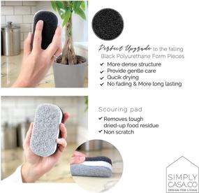 img 1 attached to Efficient Cleaning Companion: SIMPLYCASA Modern Kitchen Dish Cleaning 🧽 Sponges (Pack of 6) - Non Scratch & Quick Dry