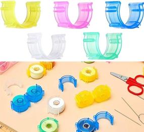 img 3 attached to 🧵 YEQIN 50-Pack Sewing Bobbin Clips - Small Sewing Tool Accessory for Bobbin Holder - Colorful Thread Clips for Convenient Sewing