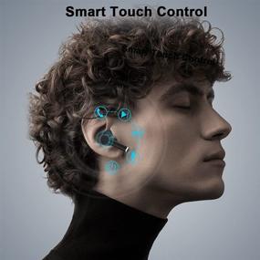 img 2 attached to 🎧 Bluetooth 5.1 Wireless Earbuds by Prtukyt - Hi-Fi Stereo Sound, Deep Bass, IPX7 Waterproof, Touch Control, 25H Playtime - Black