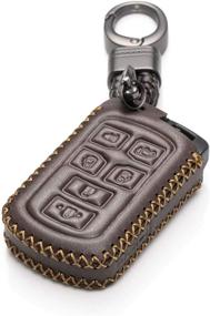 img 4 attached to Vitodeco Genuine Leather Smart Key Keyless Remote Entry Fob Case Cover With Key Chain Compatible With Toyota Sienna 2011-2020 (6 Buttons