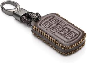 img 3 attached to Vitodeco Genuine Leather Smart Key Keyless Remote Entry Fob Case Cover With Key Chain Compatible With Toyota Sienna 2011-2020 (6 Buttons