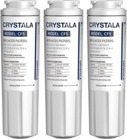 img 4 attached to Crystala Filters UKF8001 Water Filter - Compatible with Whirlpool 4396395, Filter 4, Maytag UKF8001 - 3 Pack