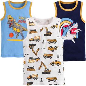 img 4 attached to Frogwill Dinosaur Print Undershirt 18M-5Y Boys' Clothing and Tops, Tees & Shirts