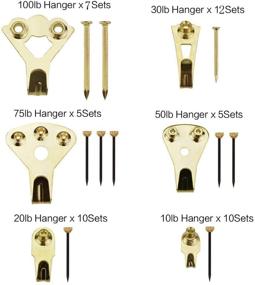 img 3 attached to Coologin 120 Pcs Picture Hangers: Heavy Duty Photo Frame Hooks for Wall Mounting - Holds 10-100 lbs