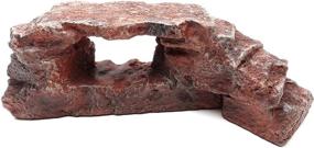 img 3 attached to 🦎 Rock Arch Habitat Accessory for Reptiles in Carolina Custom Cages - Dark Maroon