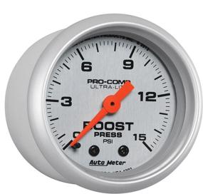 img 1 attached to 🚗 Auto Meter (4302) Ultra-Lite 2-1/16 Inch Mechanical Boost Gauge - 0-15 PSI