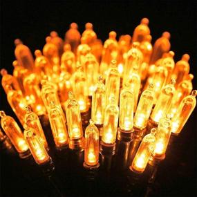 img 4 attached to 🎃 Halloween Battery Lights: 33ft 100 LED String Lights with 8 Modes & Timer, Waterproof Orange String Lights for Halloween Party, Patio, Garden, Indoor & Outdoor Decorations