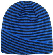 🧢 fleece-lined shatter stripe beanie for boys by igloos logo