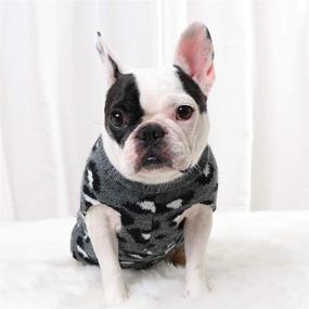 img 1 attached to 🐶 Cozy Winter Fashion: Camidy Pet Dog Sweater in Leopard Pattern for Small to Medium Dogs