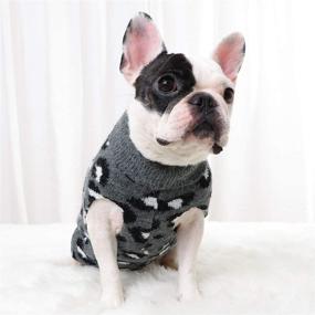 img 2 attached to 🐶 Cozy Winter Fashion: Camidy Pet Dog Sweater in Leopard Pattern for Small to Medium Dogs