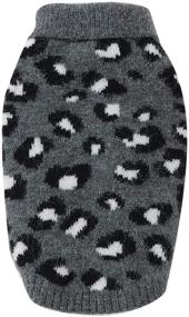 img 4 attached to 🐶 Cozy Winter Fashion: Camidy Pet Dog Sweater in Leopard Pattern for Small to Medium Dogs