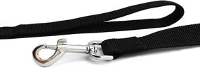 img 2 attached to 🐕 Premium Jackpet Long Dog Leash - 30ft, 1 Inch Wide Nylon Training Lead with Free Range Capability and Strong Puppy Handles - Ideal for Yards, Medium, and Large Dogs (Black)