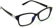 cyxus blue light blocking glasses: stylish square nerd eyeglasses with non-prescription, oversized metal frame for women and men (black frame) logo