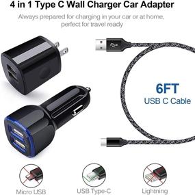 img 3 attached to 🔌 Адаптер автомобильной зарядки USB C высокой скорости для Samsung Galaxy & LG Stylo 6 G9 V60 - В комплекте кабель быстрой зарядки Type C