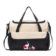 🐘 soho animals diaper tote bag 10pc, elephants black: stylish and functional baby essentials logo