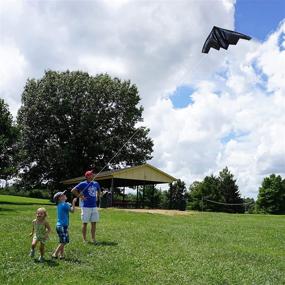 img 2 attached to 🪁 Easy-to-Assemble Large Airplane Kite for Adults & Kids, Simple & Easy-to-Fly, Boys & Girls with 300ft Kite String