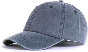 img 4 attached to 🧢 Zylioo XXL Oversize Washed Cotton Baseball Cap for Big Heads 23.5"-25.5" - Large Pigment Dyed Dad Hat with Soft Crown Sports Cap