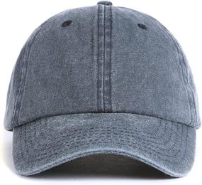 img 2 attached to 🧢 Zylioo XXL Oversize Washed Cotton Baseball Cap for Big Heads 23.5"-25.5" - Large Pigment Dyed Dad Hat with Soft Crown Sports Cap