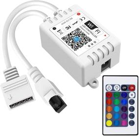 img 4 attached to 🔌 HaoDeng WiFi Wireless LED Smart Controller, Alexa/Google Assistant/IFTTT Compatible, Android/iOS System Supported, RGB LED Strip Lights, 24 Keys Remote Control Included
