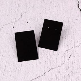 img 1 attached to 📦 Карточки для сережек: 150 шт. карточек для демонстрации сережек с самозапечатывающимися пакетами - черные, 3.5 х 2.4 дюйма
