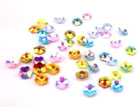 img 1 attached to 🌸 Vibrant Honbay 100 Gram 6mm DIY Colorful Plum Blossom Flower Sequins Craft Supplies: Enhance Your Creations!