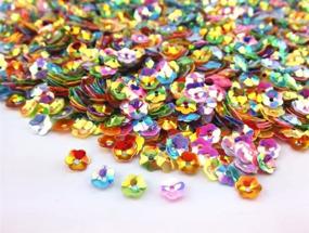 img 3 attached to 🌸 Vibrant Honbay 100 Gram 6mm DIY Colorful Plum Blossom Flower Sequins Craft Supplies: Enhance Your Creations!