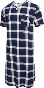 img 3 attached to Luxilooks Nightgown Nightshirt Sleepwear Loungewear Men's Clothing
