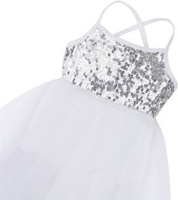 img 2 attached to 👗 iEFiEL Sparkly Girls Camisole Ballet Tutu Dress with Sequins for Gymnastics and Dance, Leotard Skirt Costume