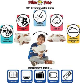 img 1 attached to 🐄 Pillow Pets Sweet Scented Chocolate Cow: Irresistibly Plush Stuffed Animal Toy with Fragrant Chocolate Aroma