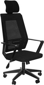 img 4 attached to 🪑 Шейколы Ergonomic Office Chair - Сетчатый Компьютерный Стул с Поддержкой Поясницы, Регулируемой Высотой Сиденья, Высокой Спинкой с Подголовником и Подлокотниками - Надежный и Удобный, в Элегантном Черном Дизайне.