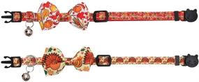 img 1 attached to Lamphyface Thanksgiving Collar Breakaway Adjustable Cats