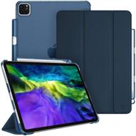 📱 casebot case for ipad pro 11" 2020 & 2018 with pencil holder - slimshell lightweight stand in navy logo