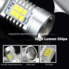 img 2 attached to Ultra-Brilliant JDM ASTAR PX Chips 7440 7441 7443 7444 White Backup Reverse LED Bulbs for Enhanced Visibility