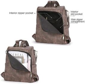 img 1 attached to Backpack Fashion Leather Travel Shoulder