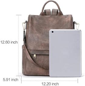 img 2 attached to Backpack Fashion Leather Travel Shoulder