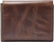 👔 fossil men's execufold wallet in derrick brown: stylish men's accessories for card organization and money management logo